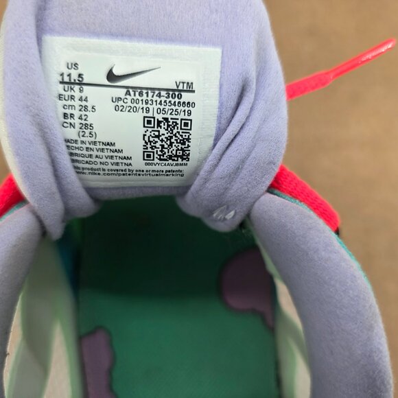 Nike Air Max 270 React Women's Electro Green Lagoon Shoes AT6174-300 W 11.5 M 10 - Picture 9 of 9